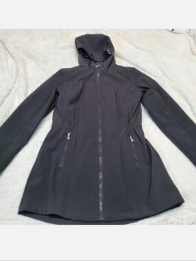 Lauren Ralph Lauren Black Lightweight Solid Basic Hooded Jacket Women XS Classic
